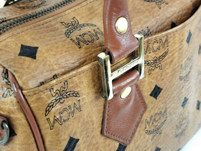 MCM Visetos Mini Boston 2-way Handbag