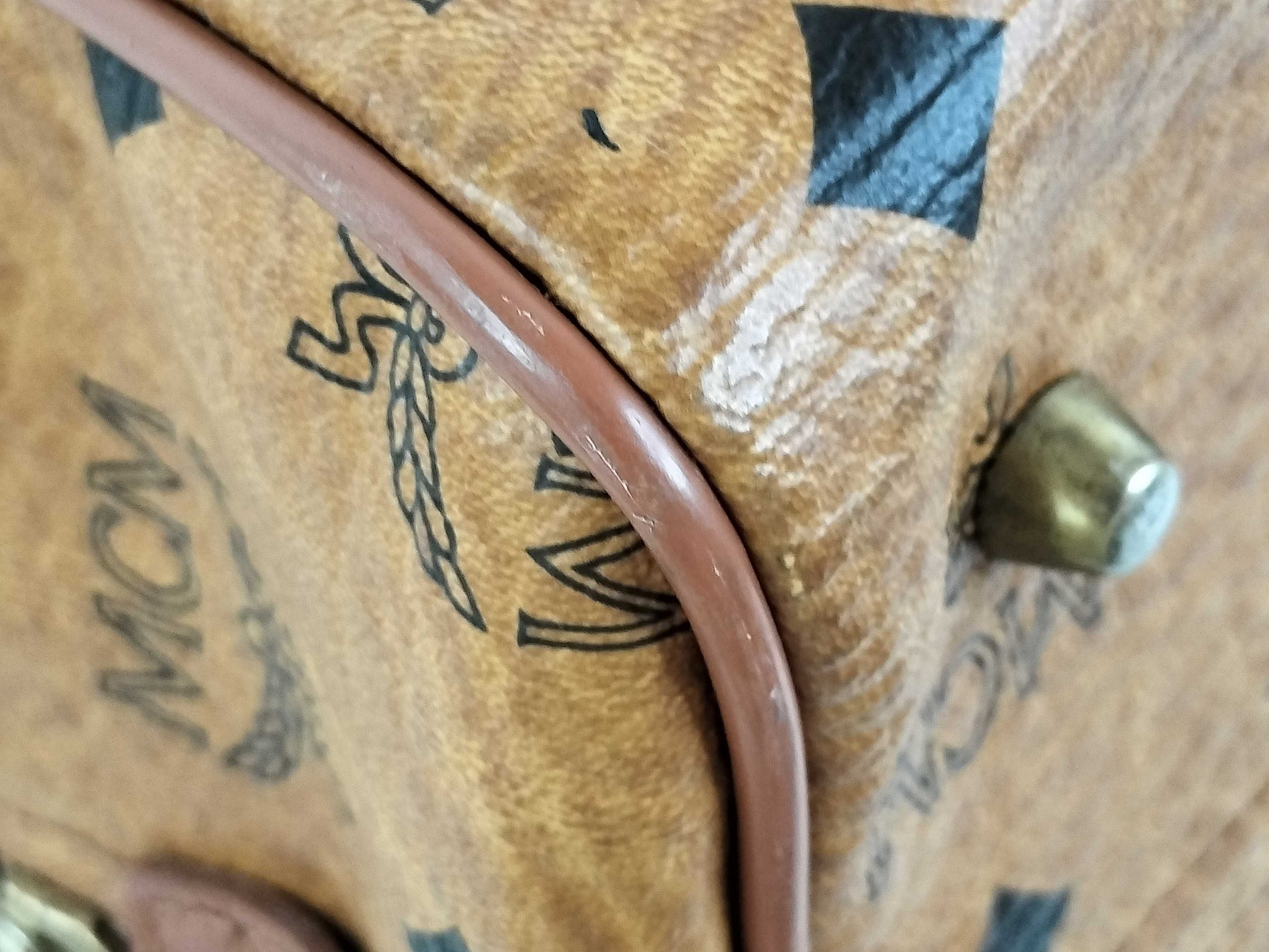 MCM Visetos Mini Boston 2-way Handbag