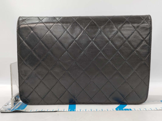 CHANEL Lambskin Matelasse Single Flap Shoulder Bag with Single Chain and Warranty