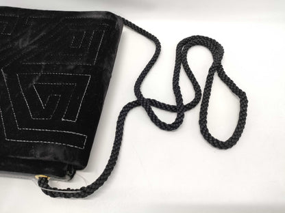GIVENCHY Saxe Shoulder Bag in Velvet with Vintage Print