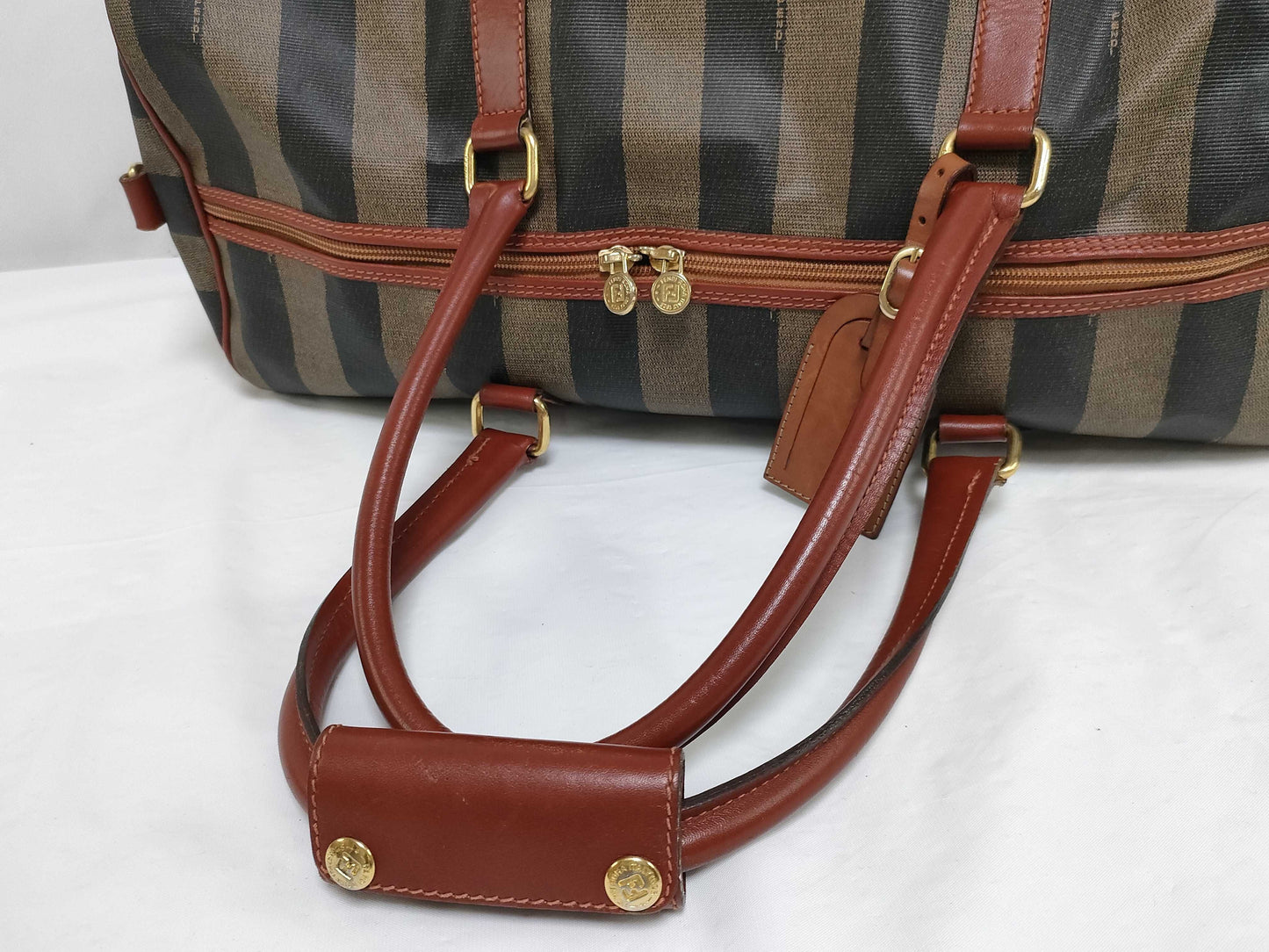 FENDI Pecan Print Boston Bag 2-Way Boston Bag