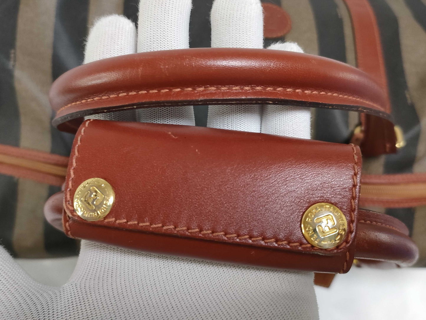 FENDI Pecan Print Boston Bag 2-Way Boston Bag