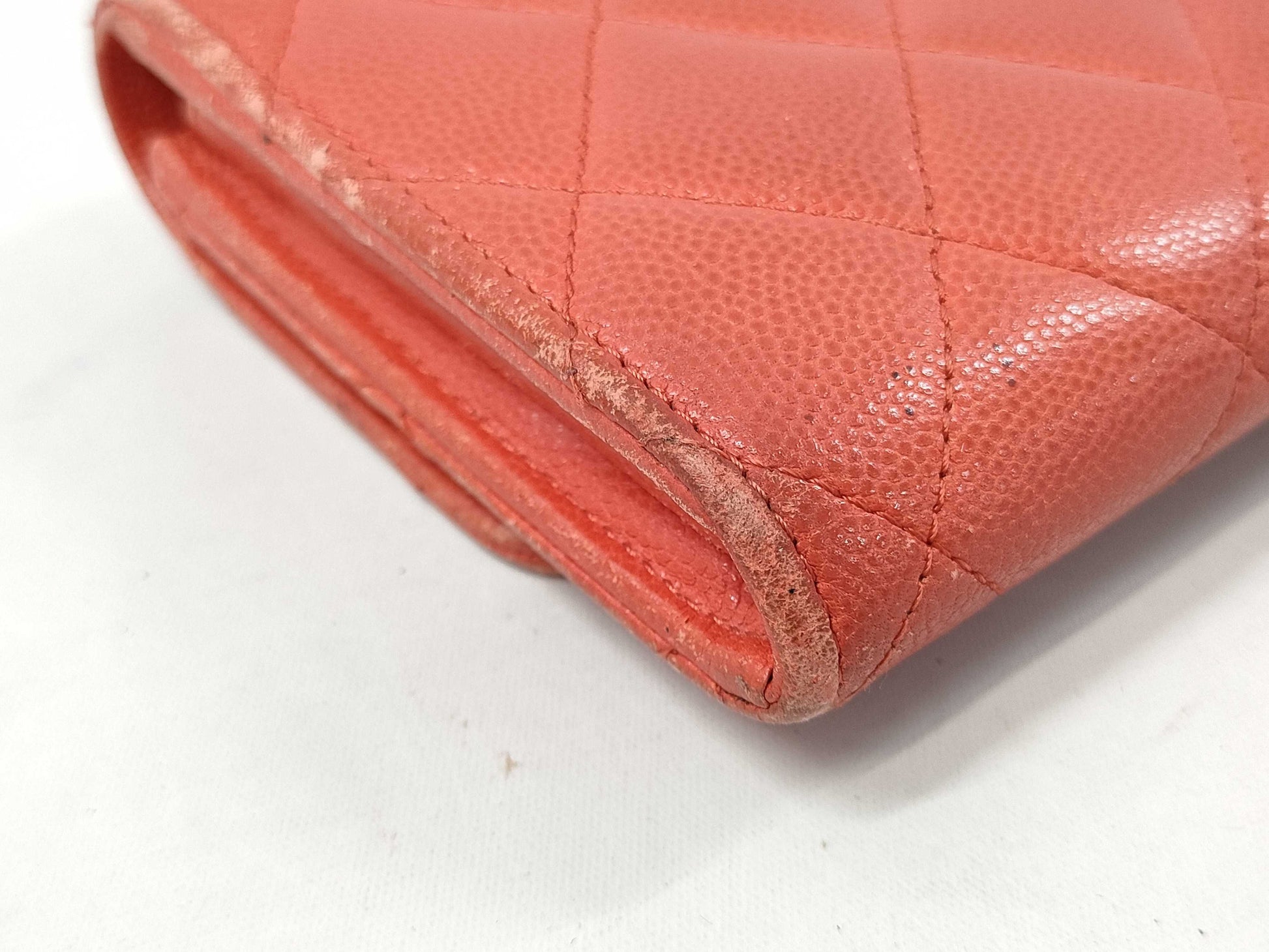 CHANEL Caviar Leather Matelasse Long Wallet, 22 Series