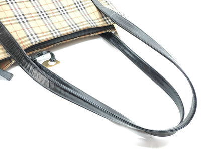 BURBERRY Nova Check Tote Bag with Stain