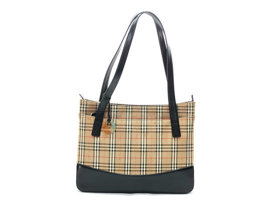 BURBERRY Nova Check Tote Bag with Stain