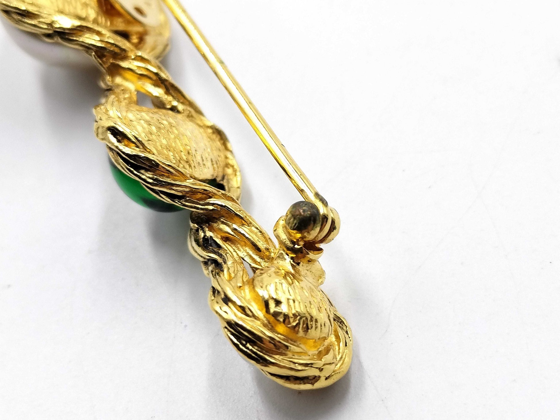 CHANEL No Comment Pearl Color Stone Brooch Brooch