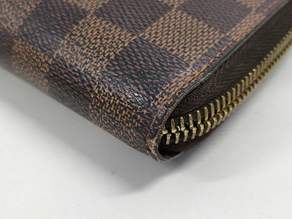LOUIS VUITTON Damier Zippy Wallet Zipper Broken Wallet