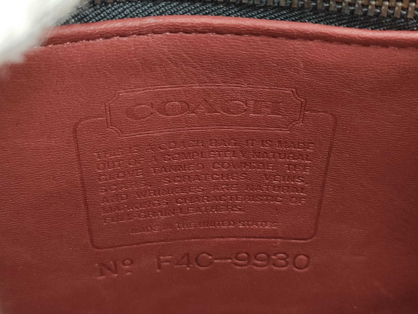 COACH Old Shoulder Bag, Red, 9930