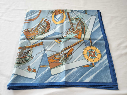 HERMES Carré 90 FACE AU LARGE Scarf