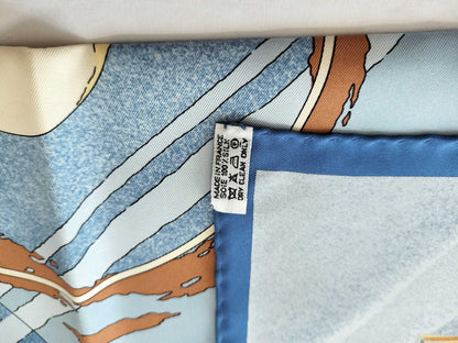 HERMES Carré 90 FACE AU LARGE Scarf