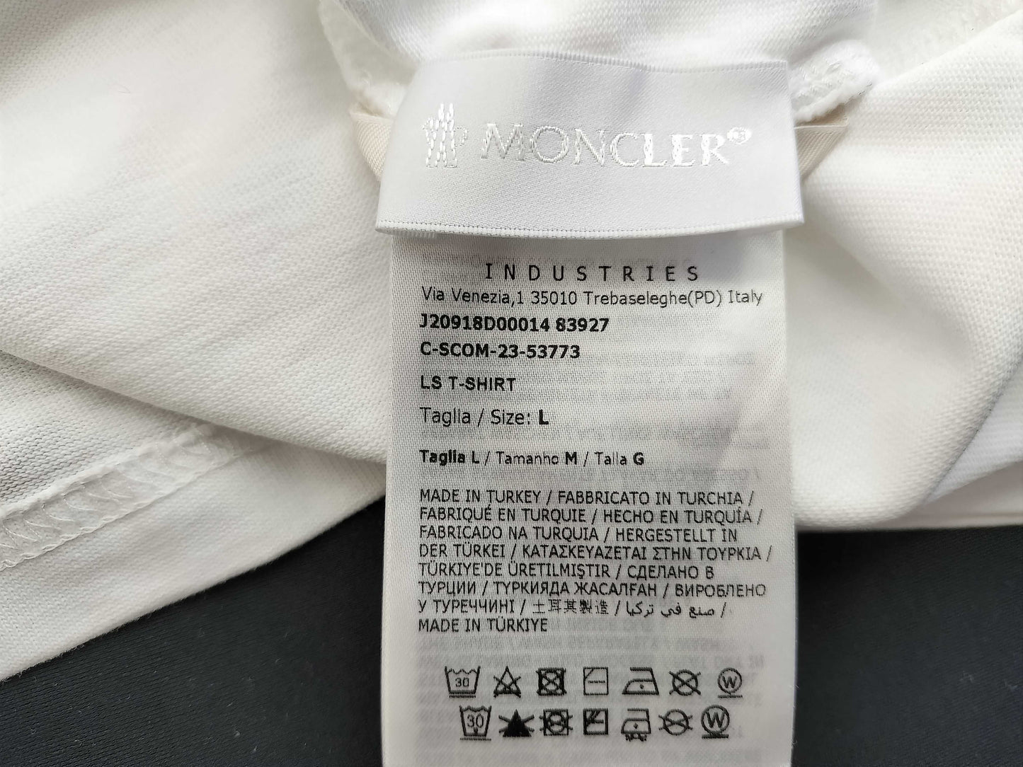 MONCLER White T-shirt/Logo T-shirt