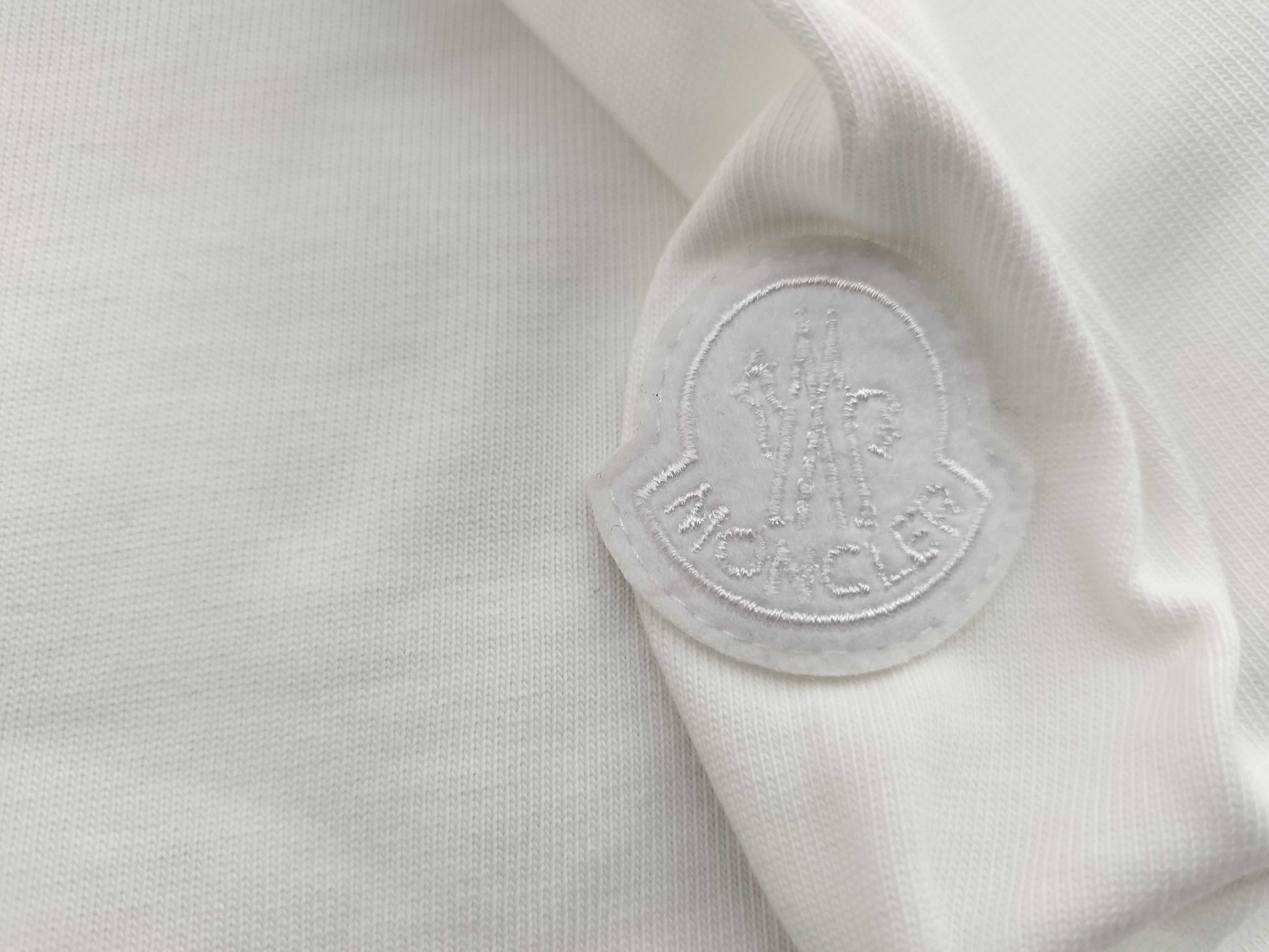 MONCLER White T-shirt/Logo T-shirt