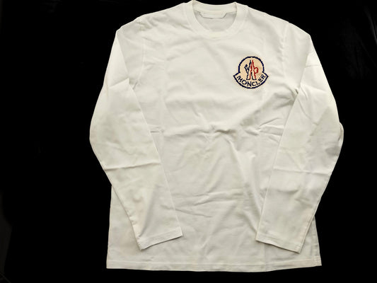 MONCLER White T-shirt/Logo T-shirt