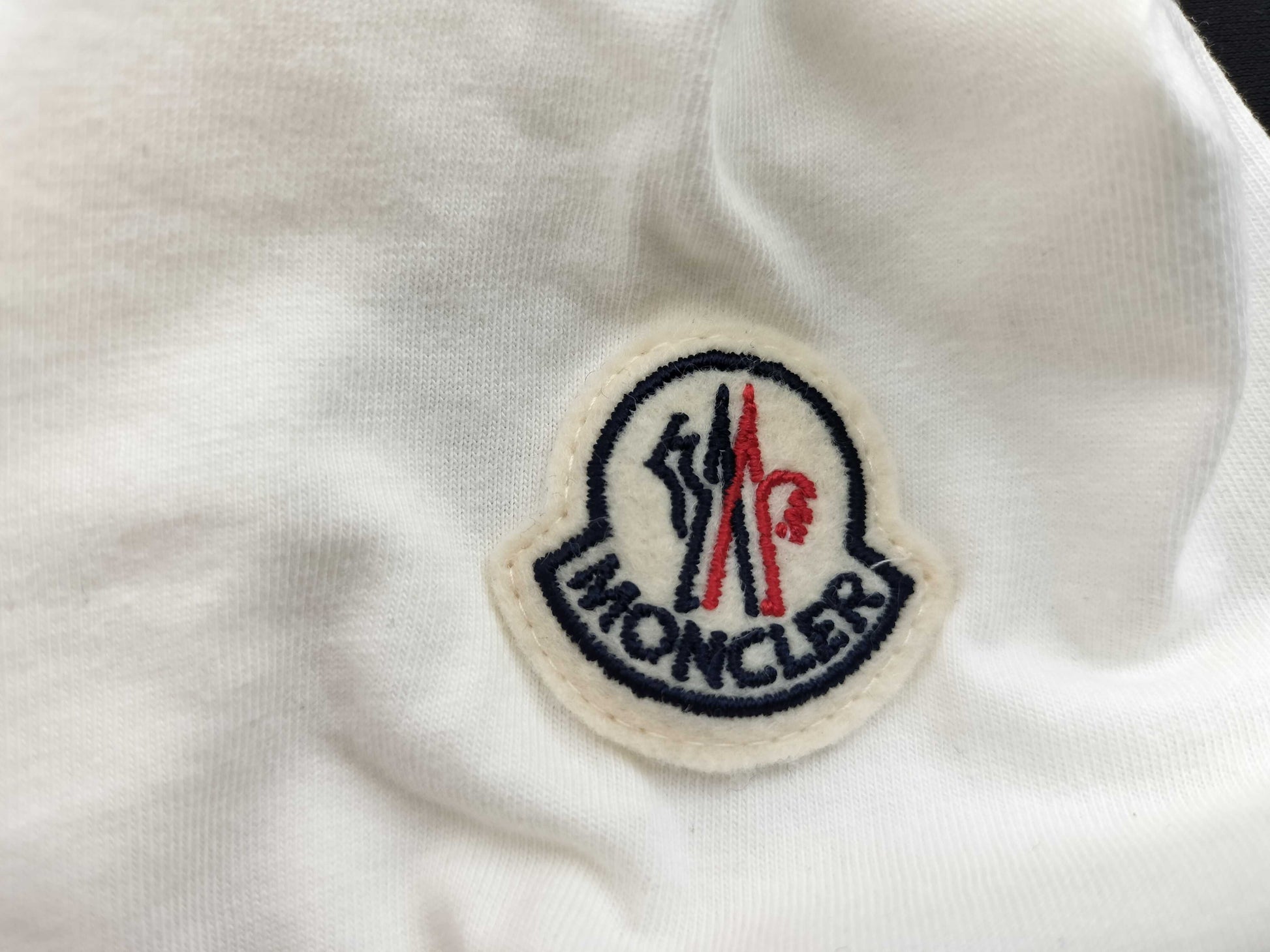 MONCLER White T-shirt/Logo T-shirt
