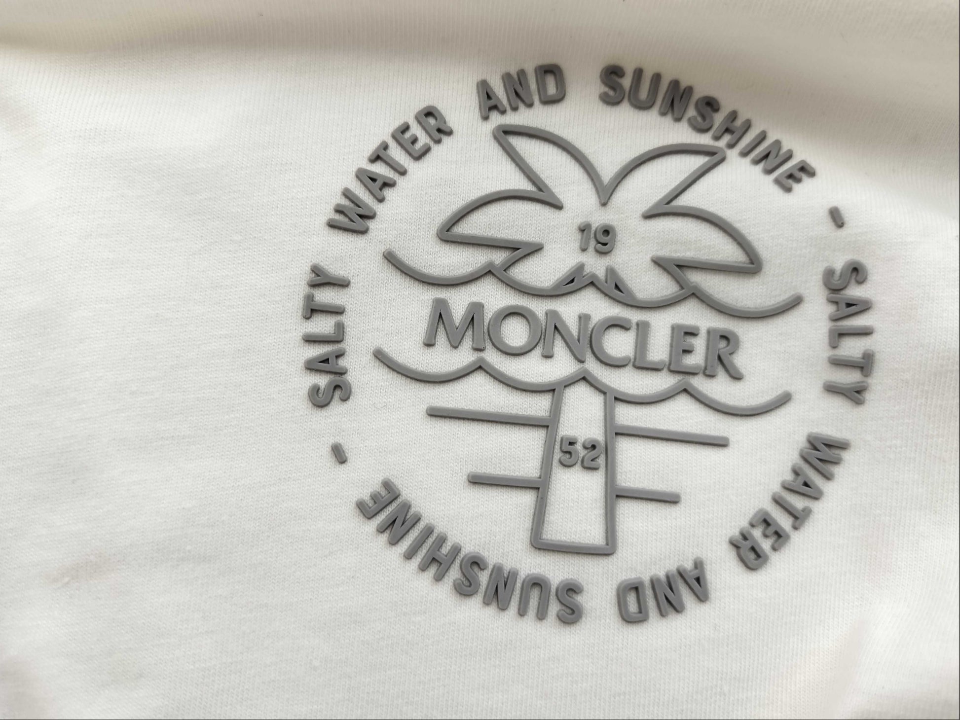 MONCLER White T-shirt/Logo T-shirt