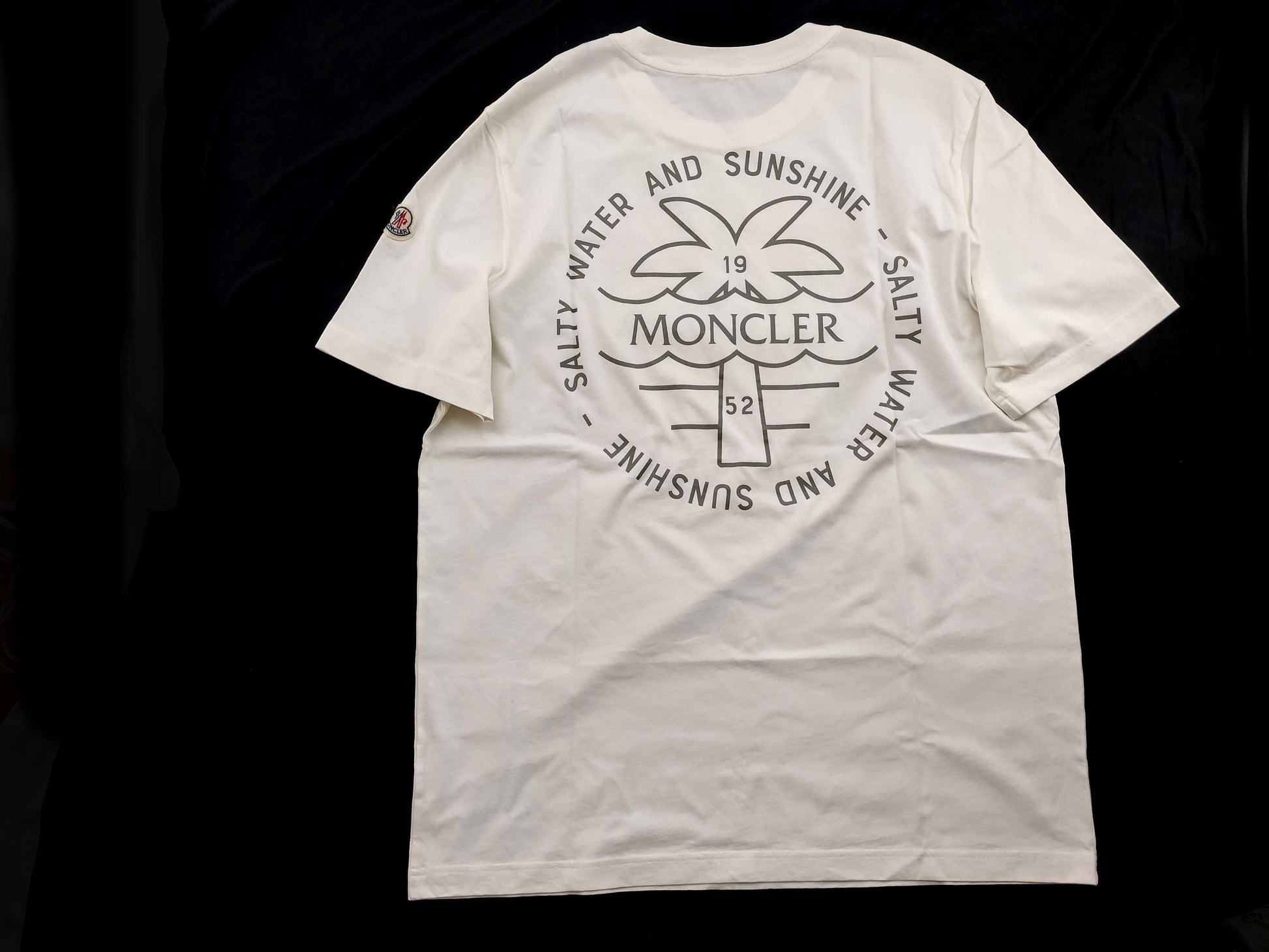 MONCLER White T-shirt/Logo T-shirt