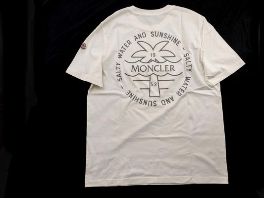 MONCLER White T-shirt/Logo T-shirt