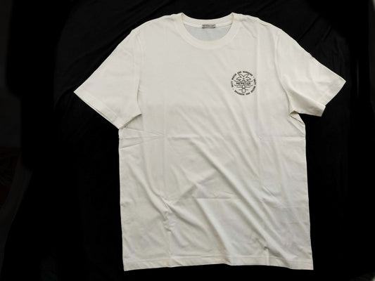MONCLER White T-shirt/Logo T-shirt