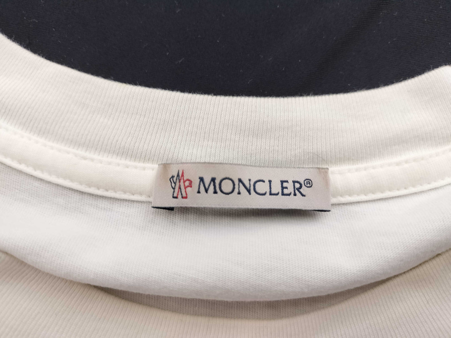 MONCLER White T-shirt/Logo T-shirt