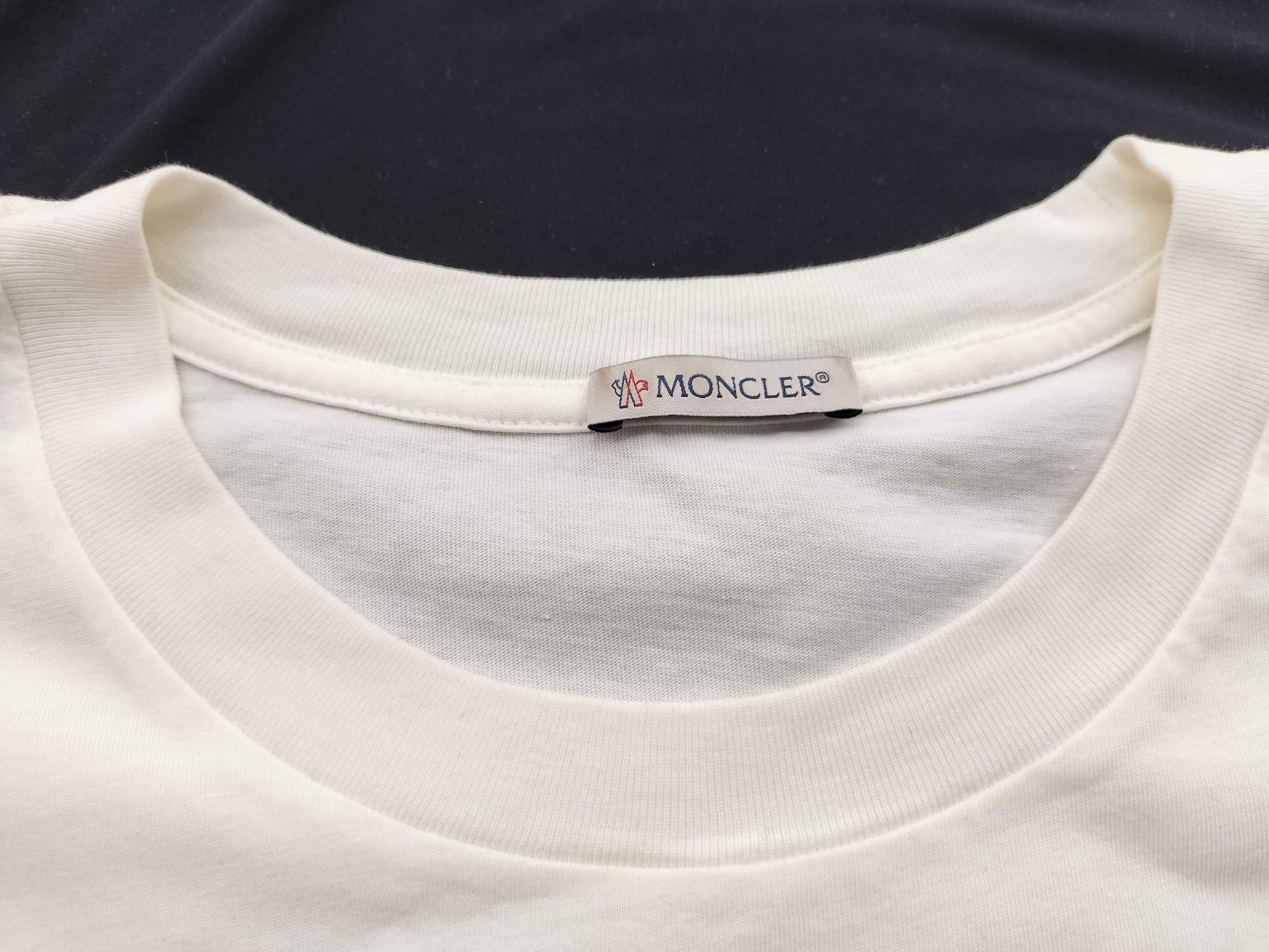 MONCLER White T-shirt/Logo T-shirt
