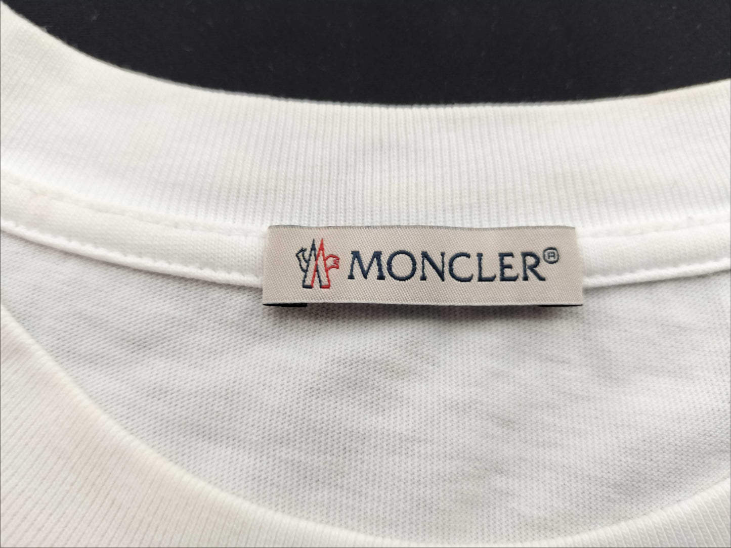 MONCLER White T-shirt/Logo T-shirt