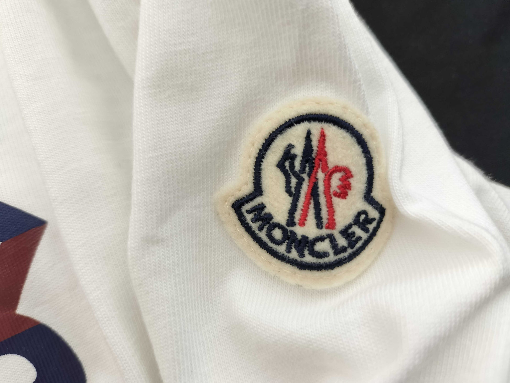 MONCLER White T-shirt/Logo T-shirt