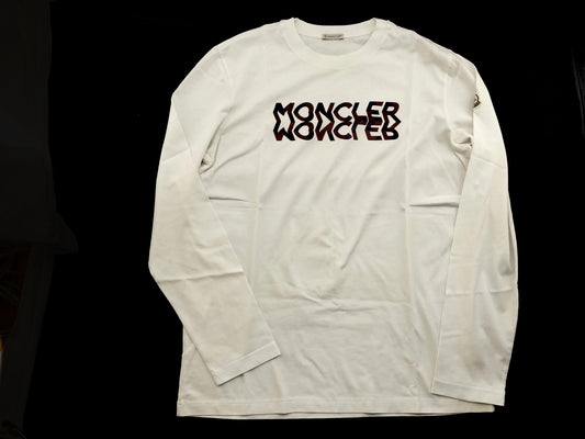 MONCLER White T-shirt/Logo T-shirt