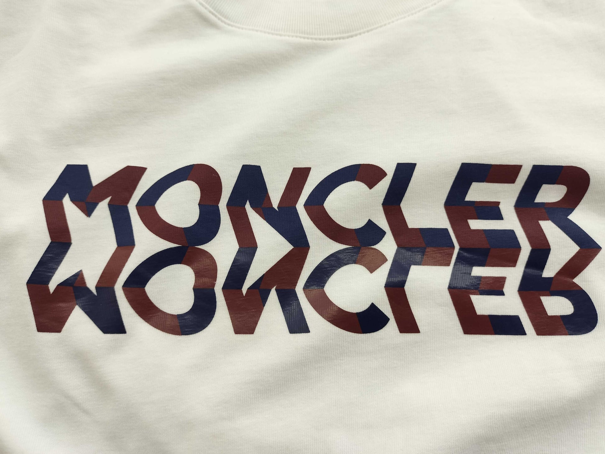 MONCLER White T-shirt/Logo T-shirt
