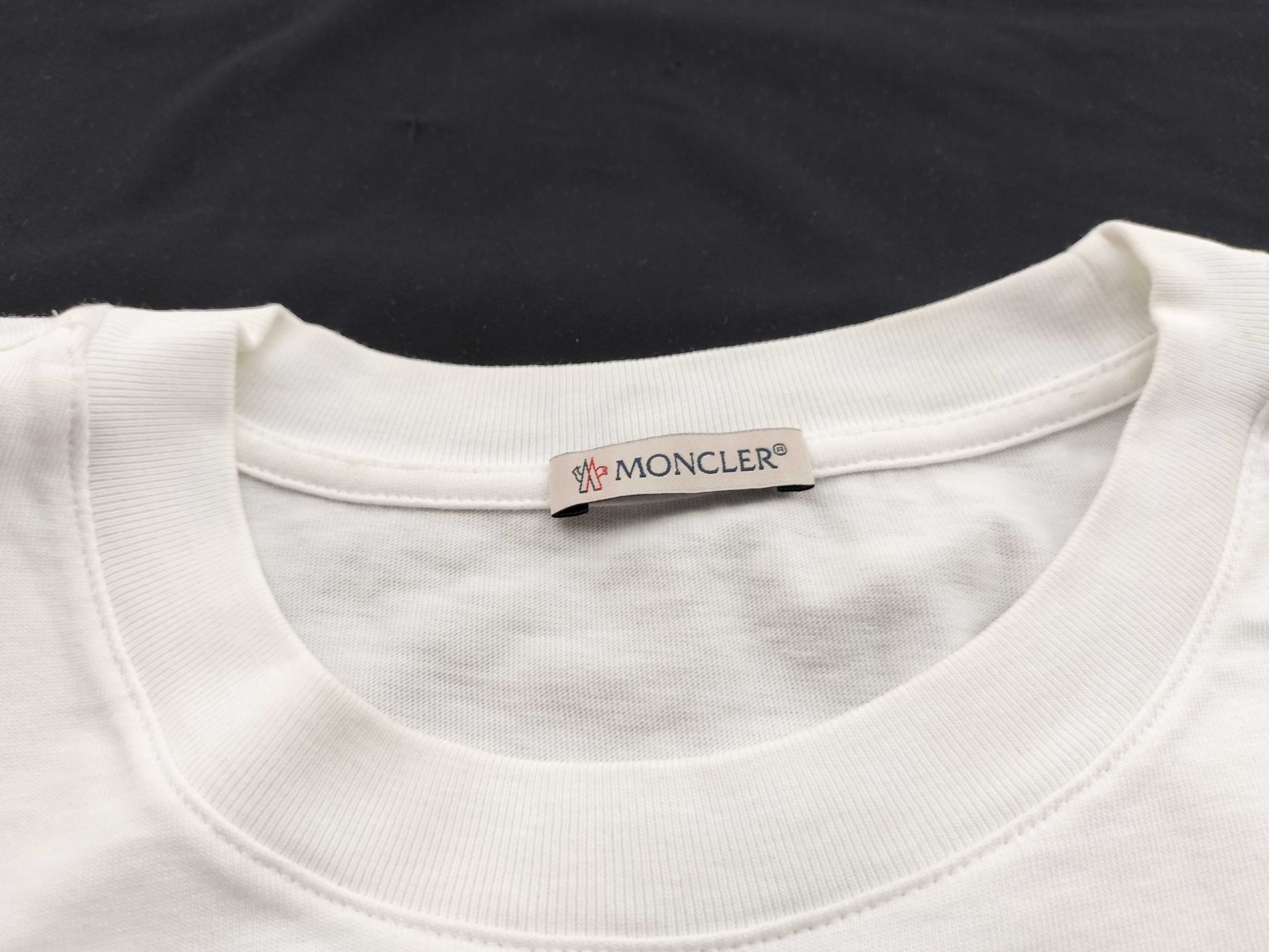 MONCLER White T-shirt/Logo T-shirt