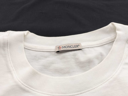 MONCLER White T-shirt/Logo T-shirt