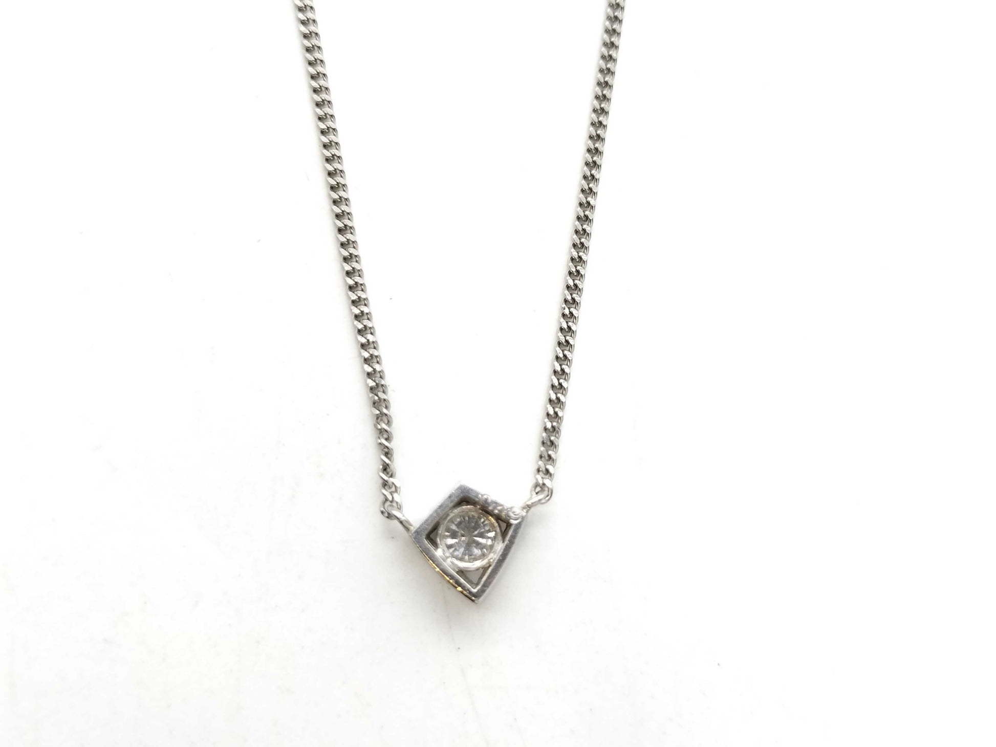 D0.19ct Pt850 3.7g Necklace 