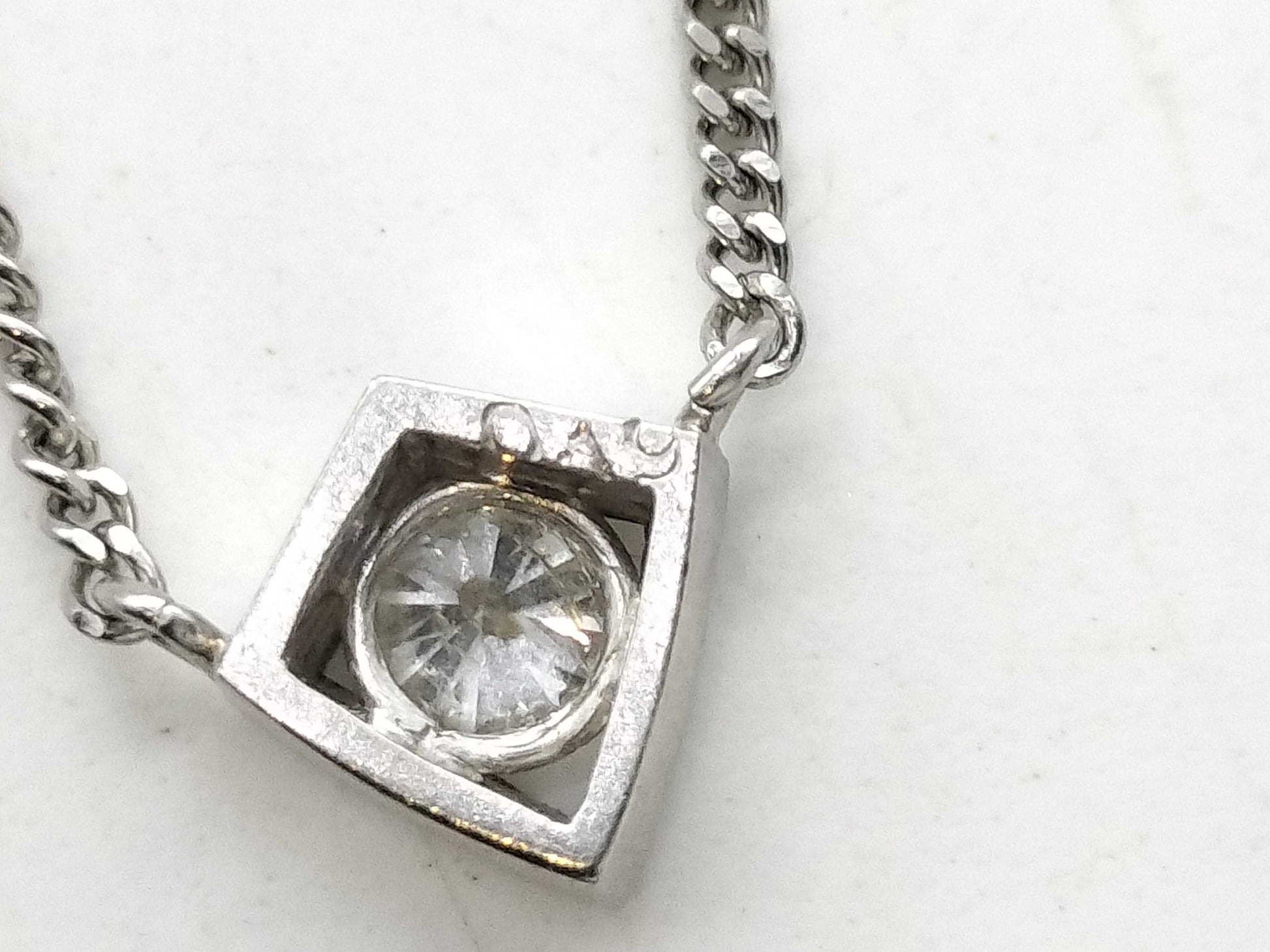 D0.19ct Pt850 3.7g Necklace 