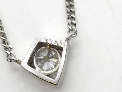 D0.19ct Pt850 3.7g Necklace 