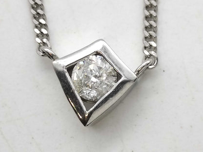 D0.19ct Pt850 3.7g Necklace 