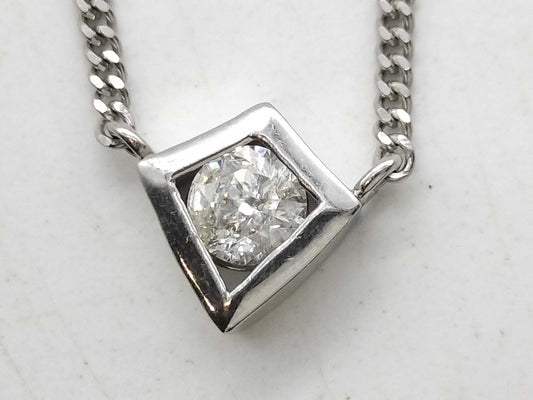 D0.19ct Pt850 3.7g Necklace 