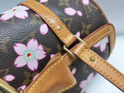 LOUIS VUITTON Unconfirmed Monogram Murakami Cherry Blossom Papillon M92009 Handbag