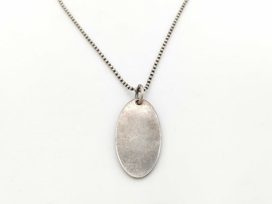 GUCCI Plate/Oval/Gold Chain Necklace SV925 Necklace