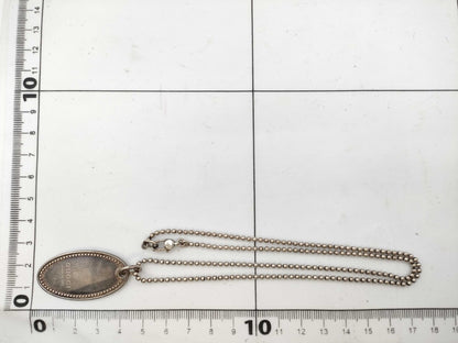 GUCCI Plate/Oval/Gold Chain Necklace SV925 Necklace