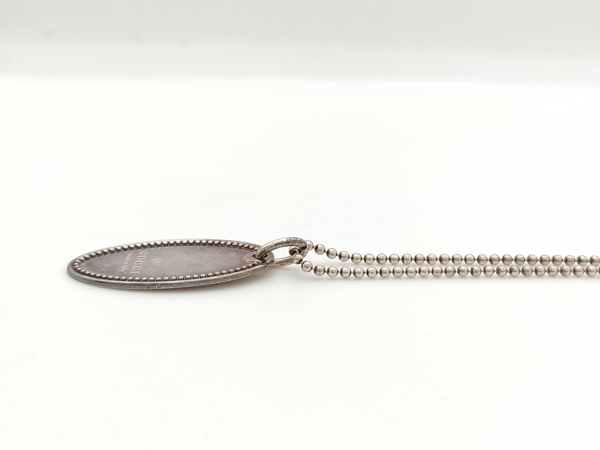 GUCCI Plate/Oval/Gold Chain Necklace SV925 Necklace