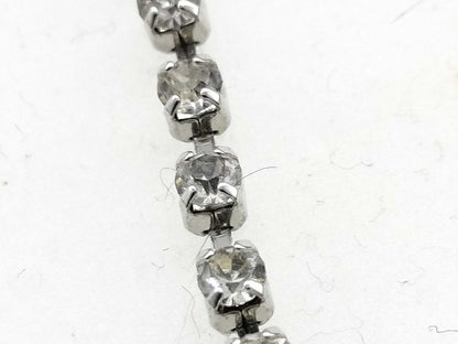 CHANEL Earrings / 23C / Coco Mark / Rhinestone / Silver Earrings