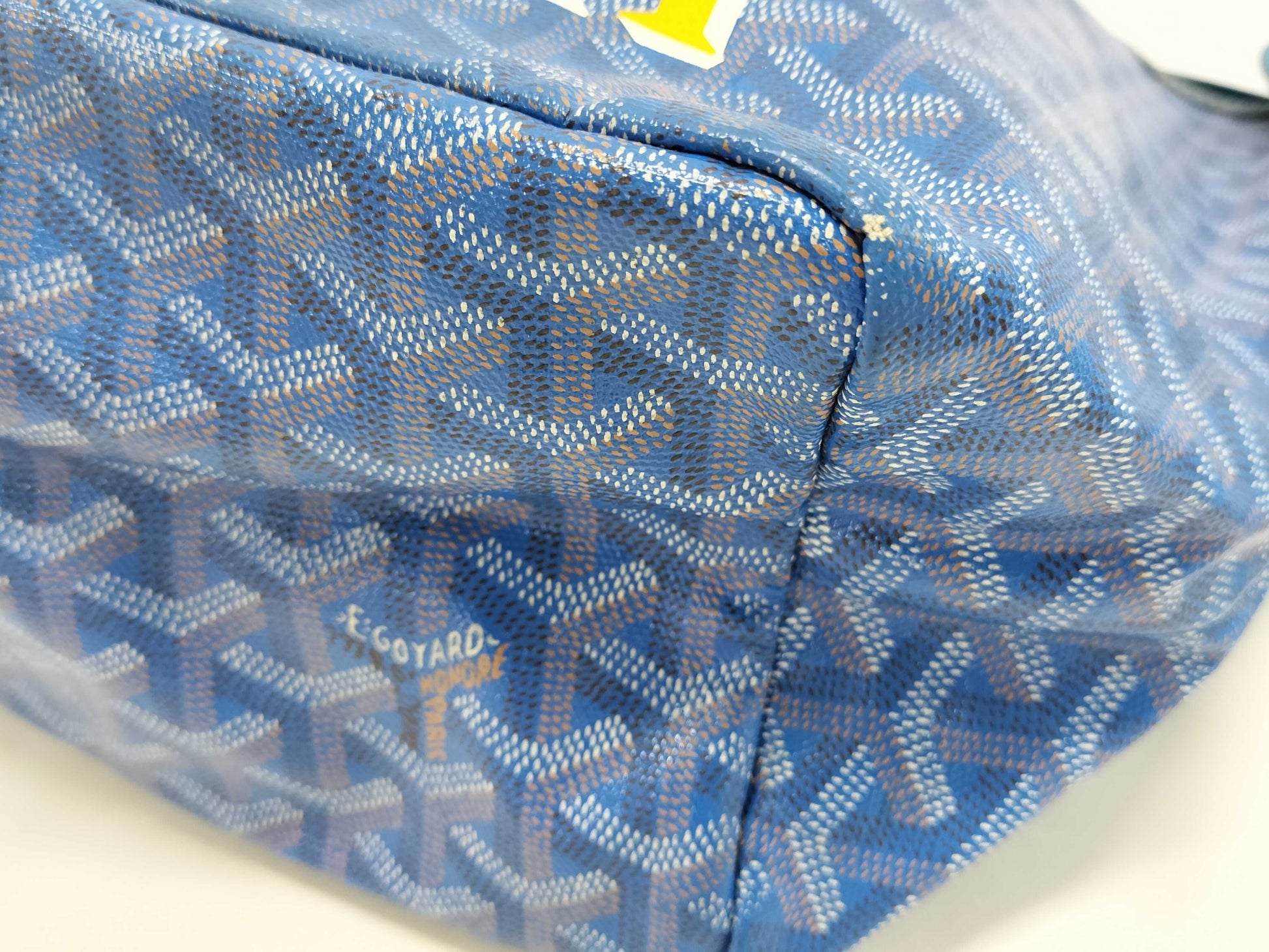 GOYARD Saint Louis PM Blue Tote Bag with Pouch