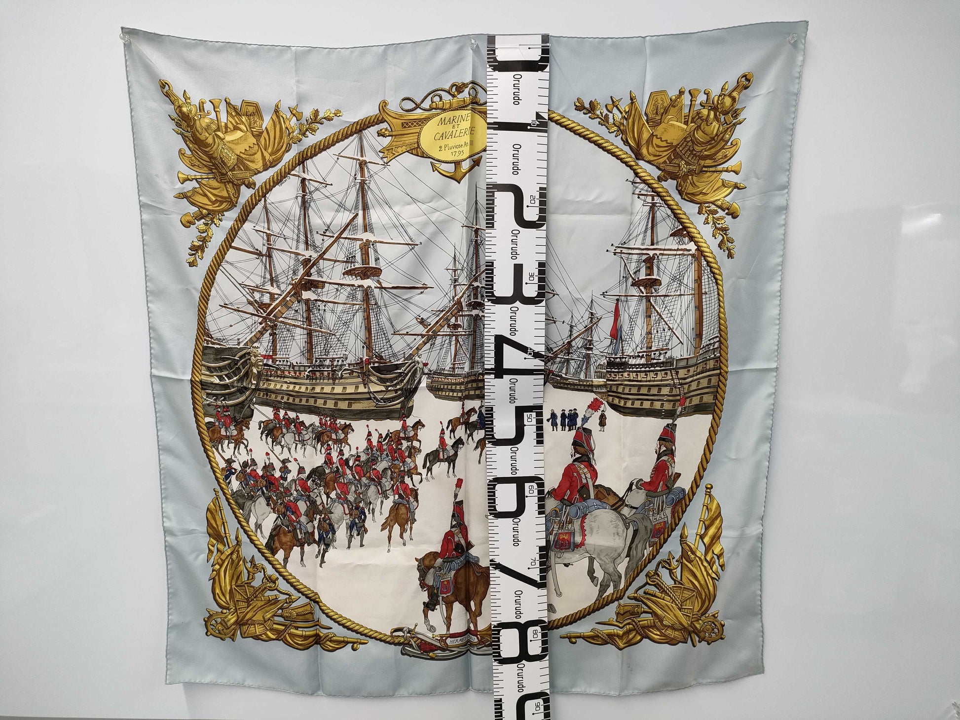 HERMES Carré 90 MARINE ET CAVALERIE Other accessories