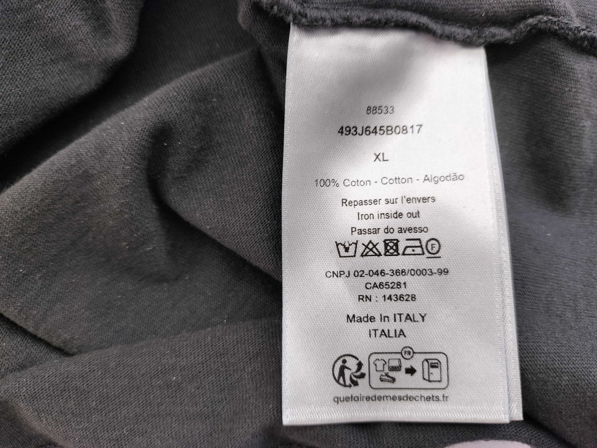 Dior long sleeve/logo/back print/black T-shirt