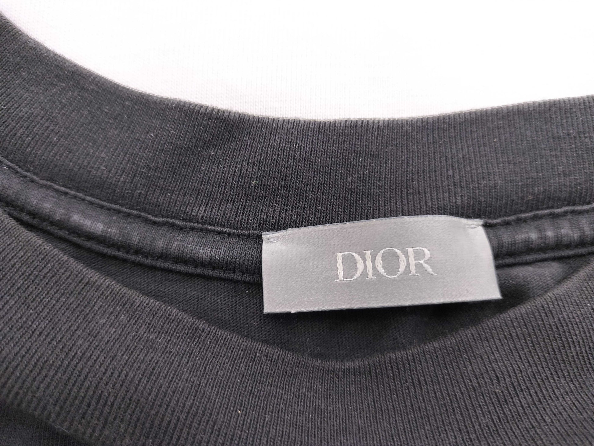 Dior long sleeve/logo/back print/black T-shirt
