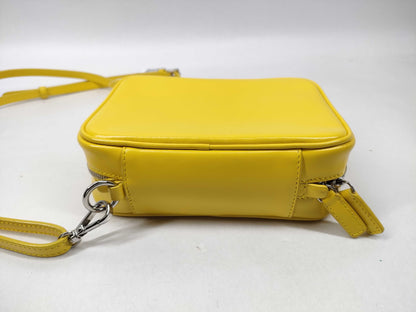 JILSANDER Leather Shoulder/Crossbody/Neck Pouch, Yellow