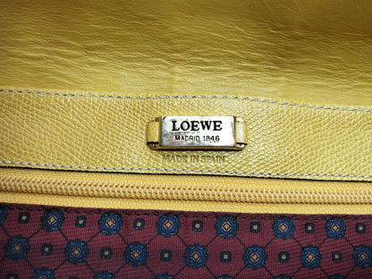 LOEWE Leather Tote Anagram Yellow Gold Hardware Shoulder Bag