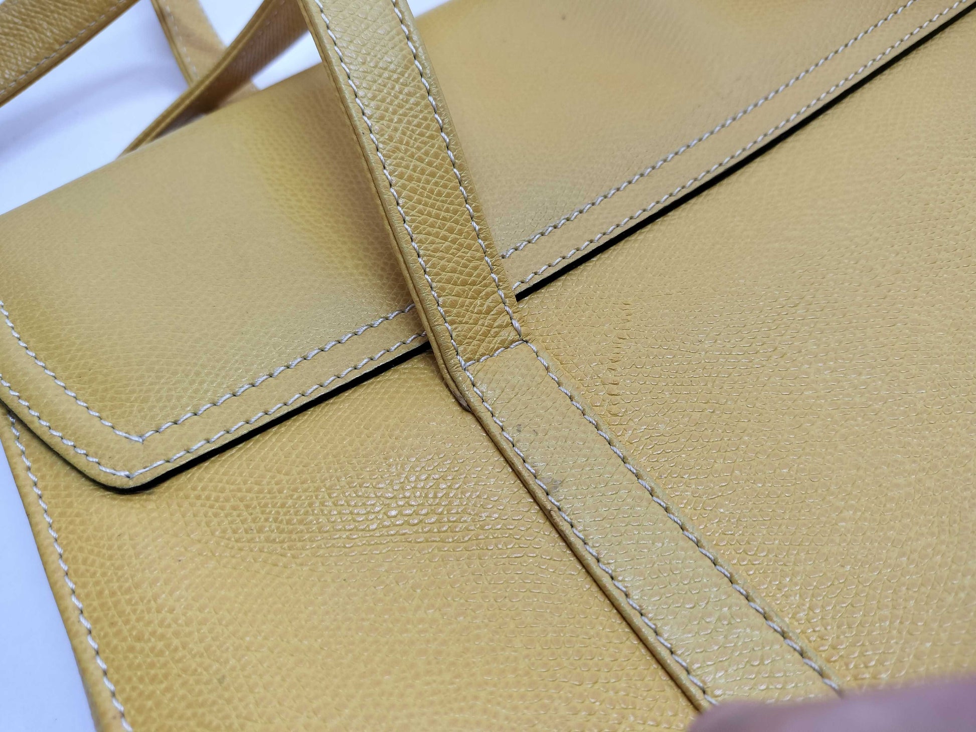 LOEWE Leather Tote Anagram Yellow Gold Hardware Shoulder Bag