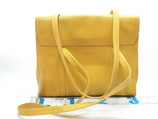 LOEWE Leather Tote Anagram Yellow Gold Hardware Shoulder Bag