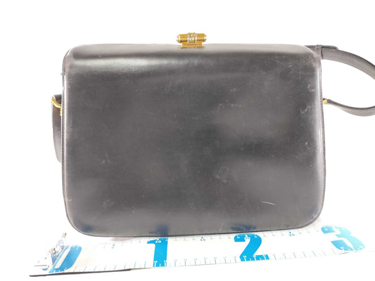 GUCCI One-Shoulder Leather Old Turnlock Shoulder Bag