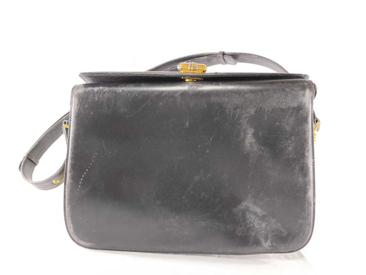 GUCCI One-Shoulder Leather Old Turnlock Shoulder Bag